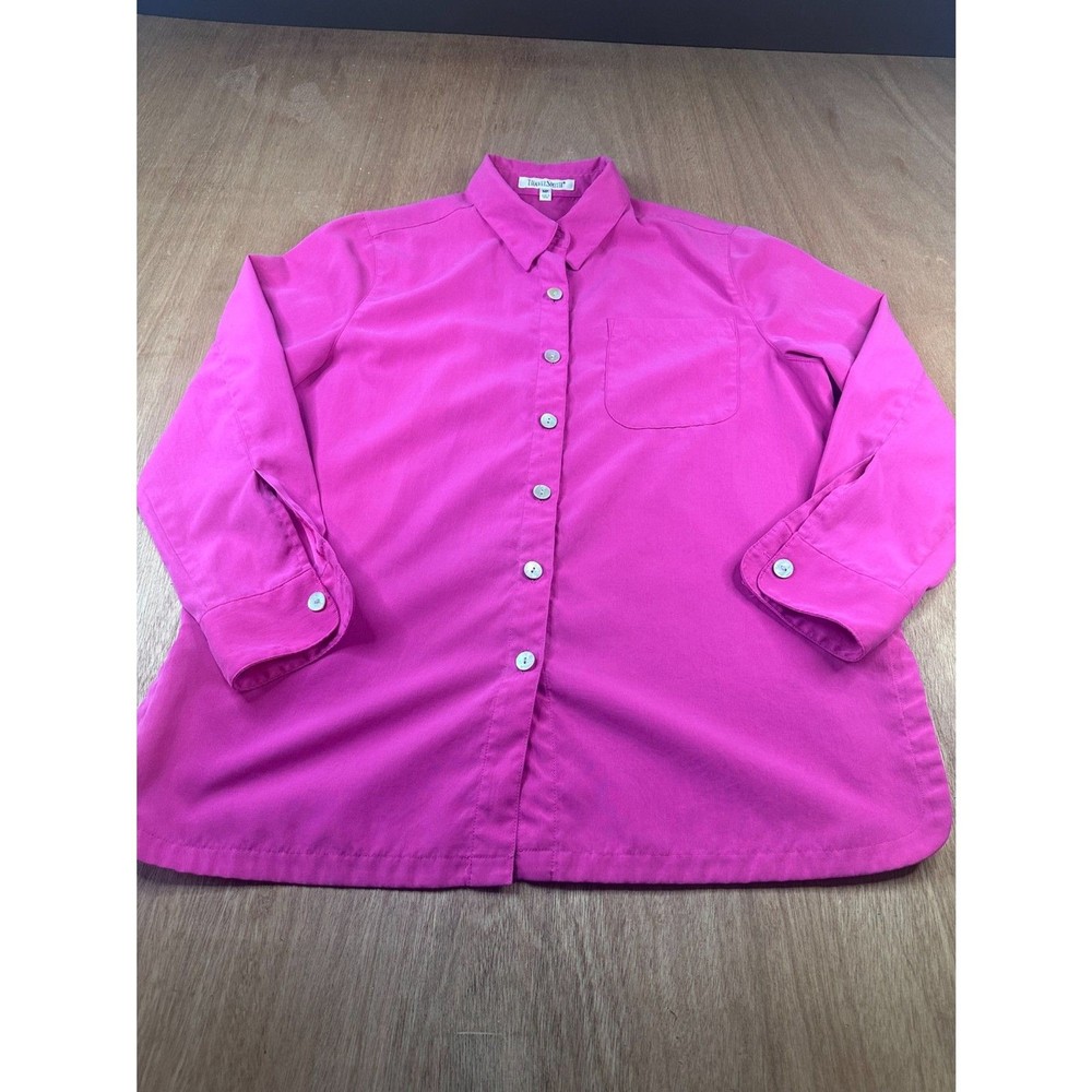 TravelSmith Womens MP Pink 100% Polyester Travel Blouse Lightweight