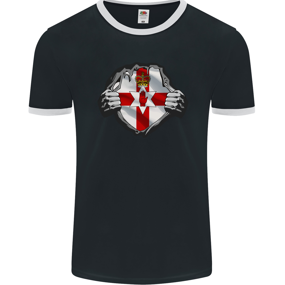 Camiseta Ulster Flag N Ireland Gimnasio Rasgada Para Hombre Timbre FotL