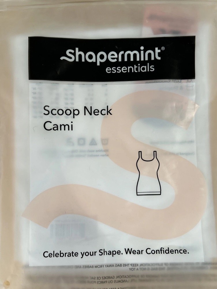 Shapermint Essential Scoop Neck Cami Women's L White NWT $40