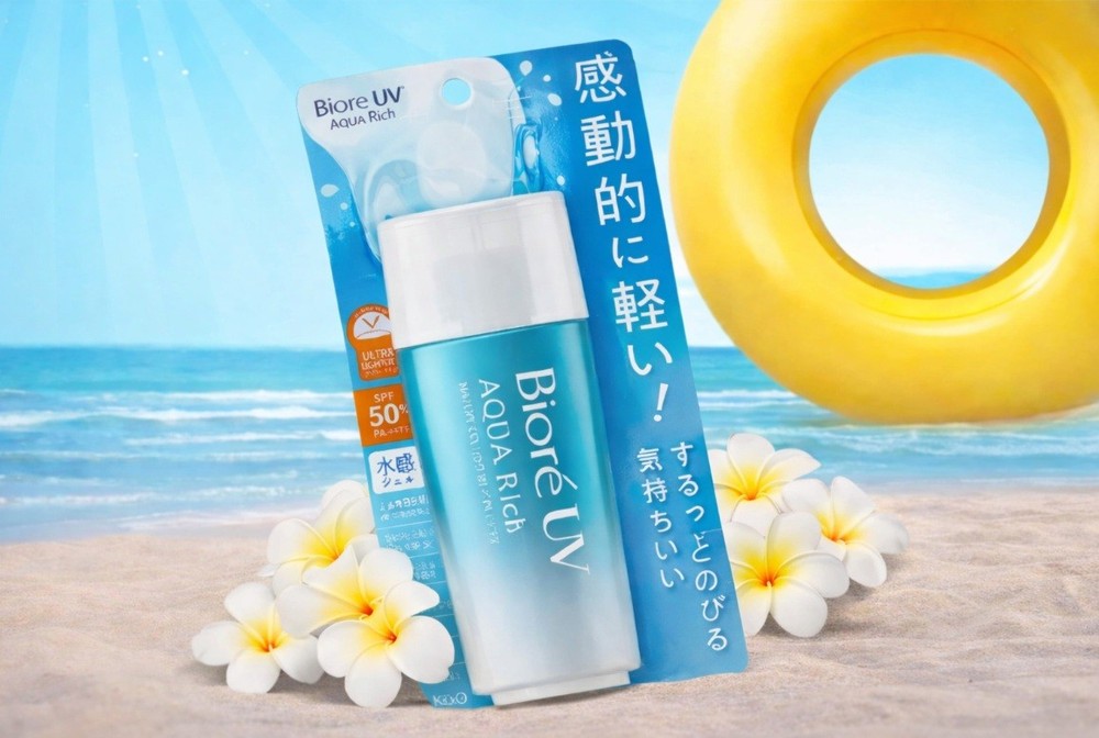 NEW KAO Biore UV Aqua Rich Watery Gel Protect Sunscreen SPF50+PA+++ 70g