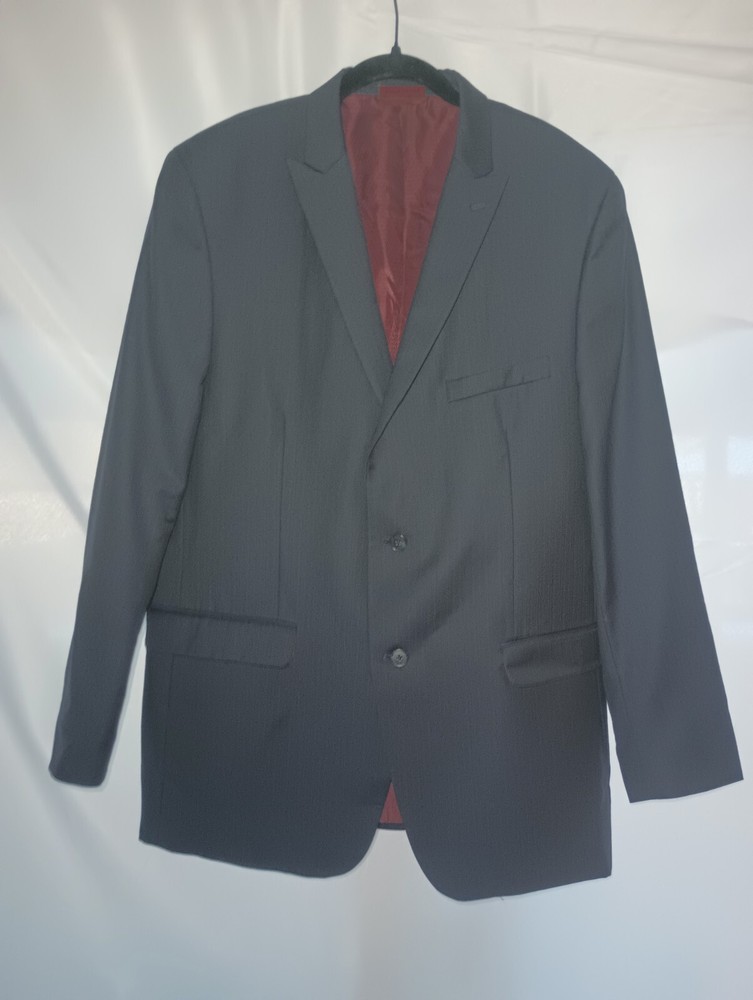 Alfani Blazer Men's 46 L black Slim Fit Narrow Shoulder Tapered Waist