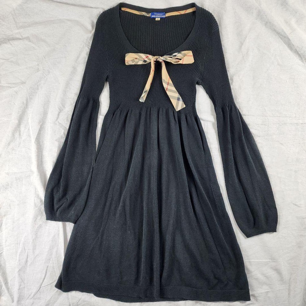 Burberry Blue Label Knit One Piece Dress Nova Check Pattern - Authentic, New