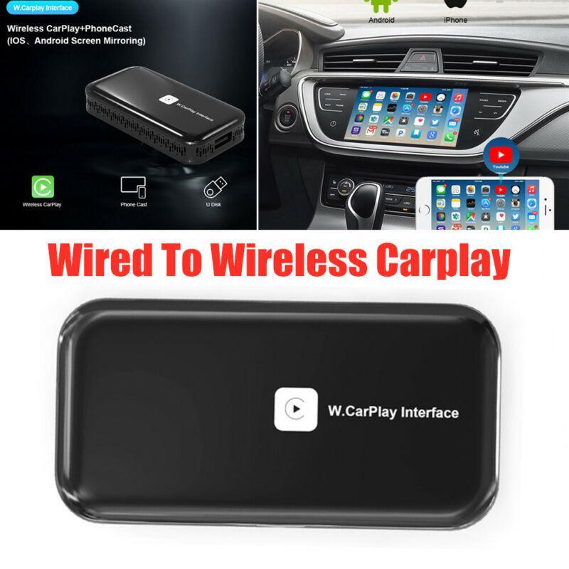 Car Wired To Wireless Carplay Dongle Box with Mirror Link Screen For iOS/Android