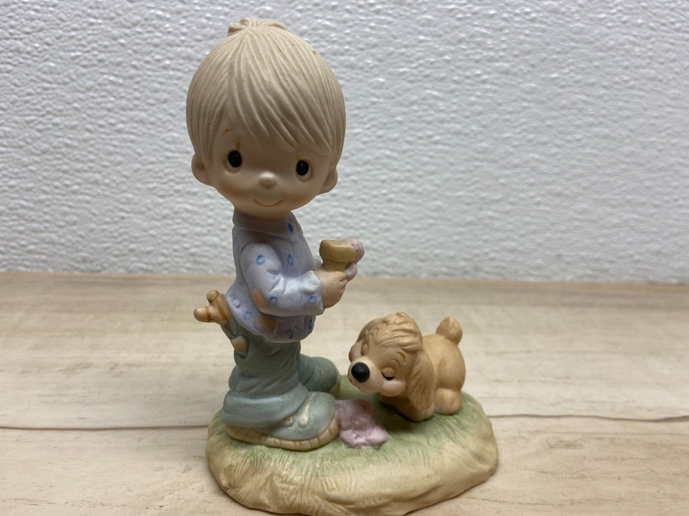 1976 Enesco Praise The Lord Porcelain Figurine by Jonathan & David