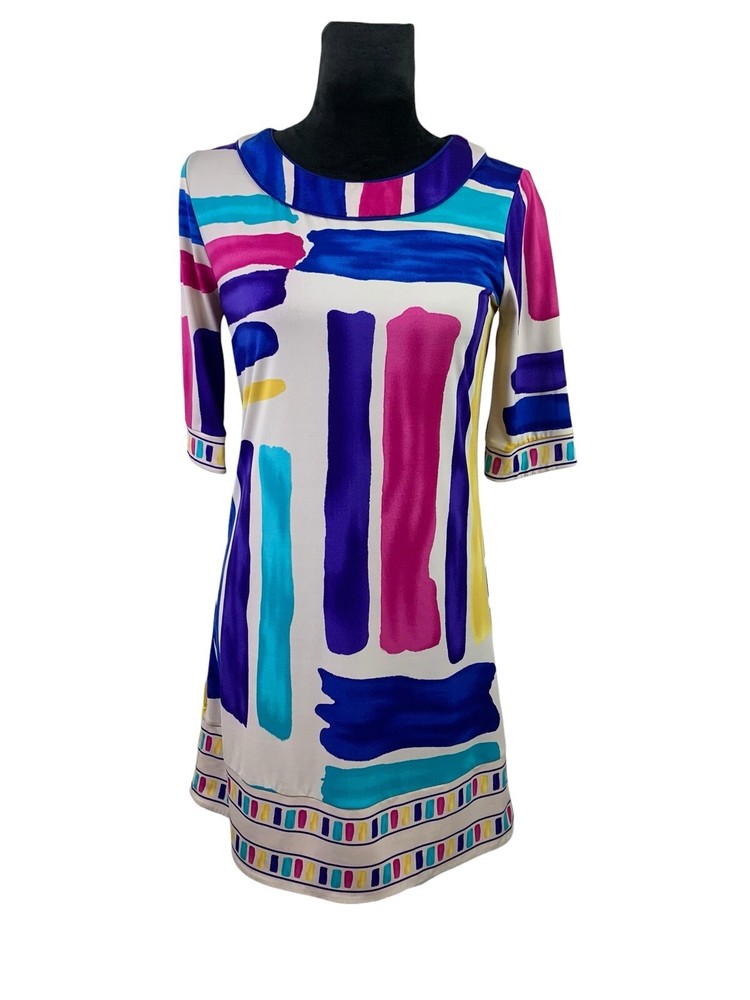 BCBGMAXAZRIA Size XS Color Block Mini Shift Dress