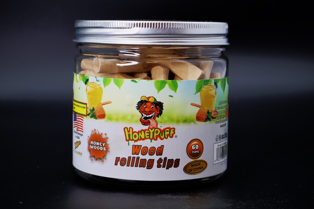 HONEYPUFF 60x Natural Cigarette Wood Mouth Filter Tips Full Box Mouthpiece Tips