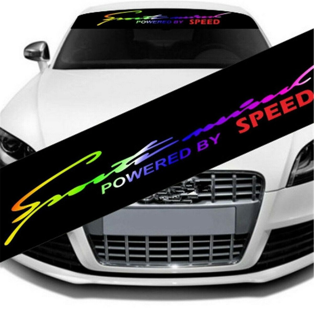 Universal 130x21cm Car Front Windshield Rear Window Reflective Sticker PVC Decal