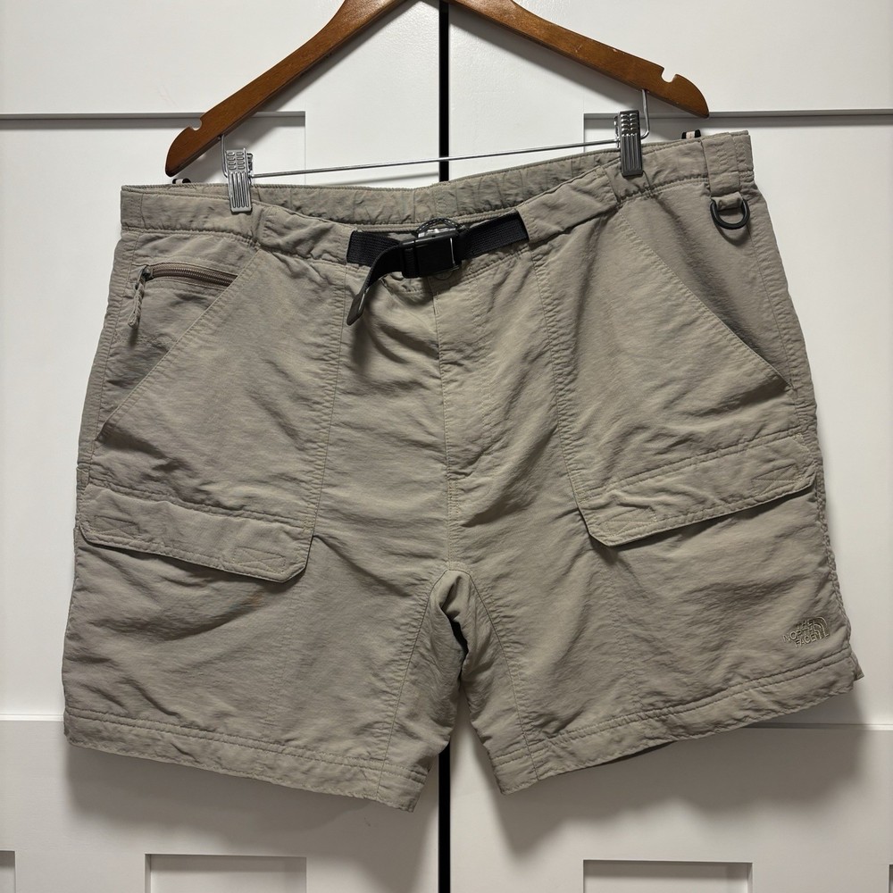 North Face Cargo Hiking Shorts Belted Nylon Outdoor Climbing XL