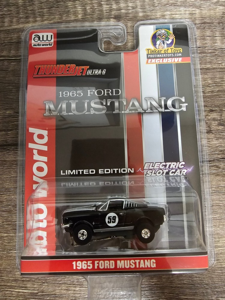 Autoworld HO Slot Car New 1965 Ford Mustang Limited Edition Thunderjet Ultra G