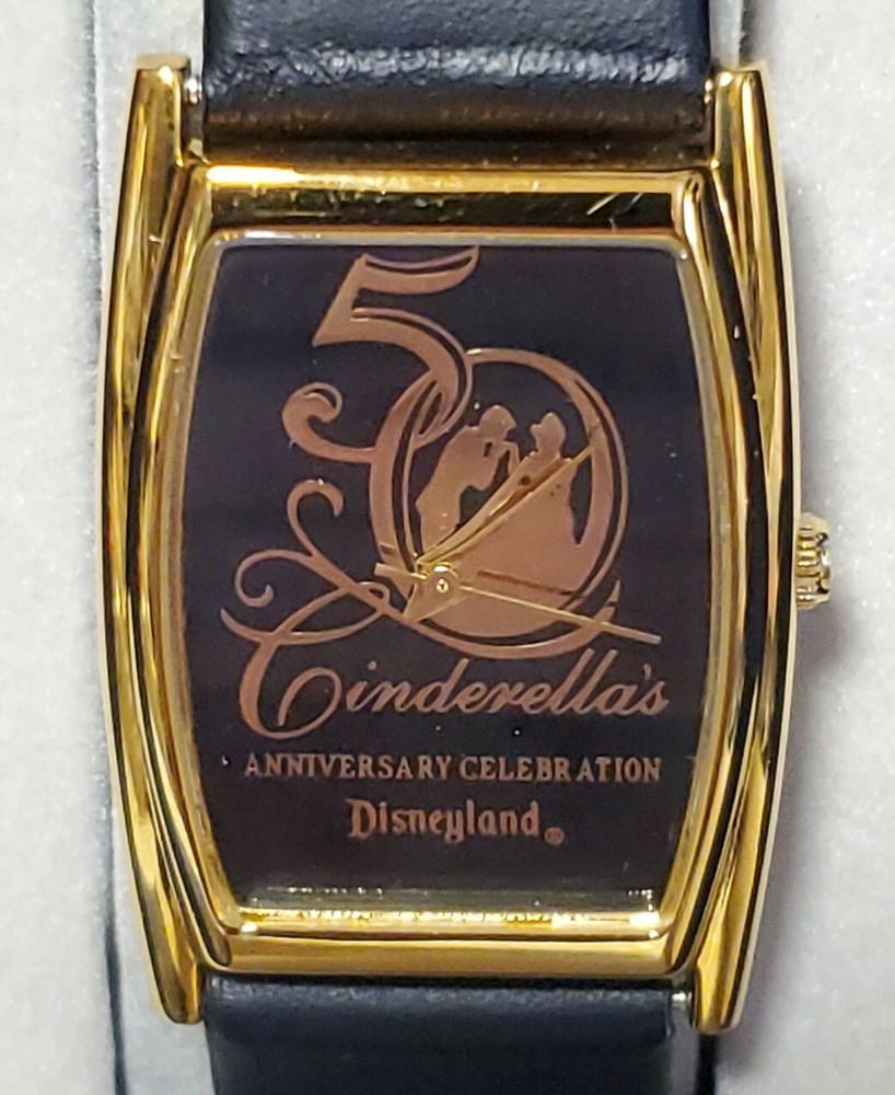 Disneyland LE 50th Anniversary Cinderella & Prince Watch MIB 2000