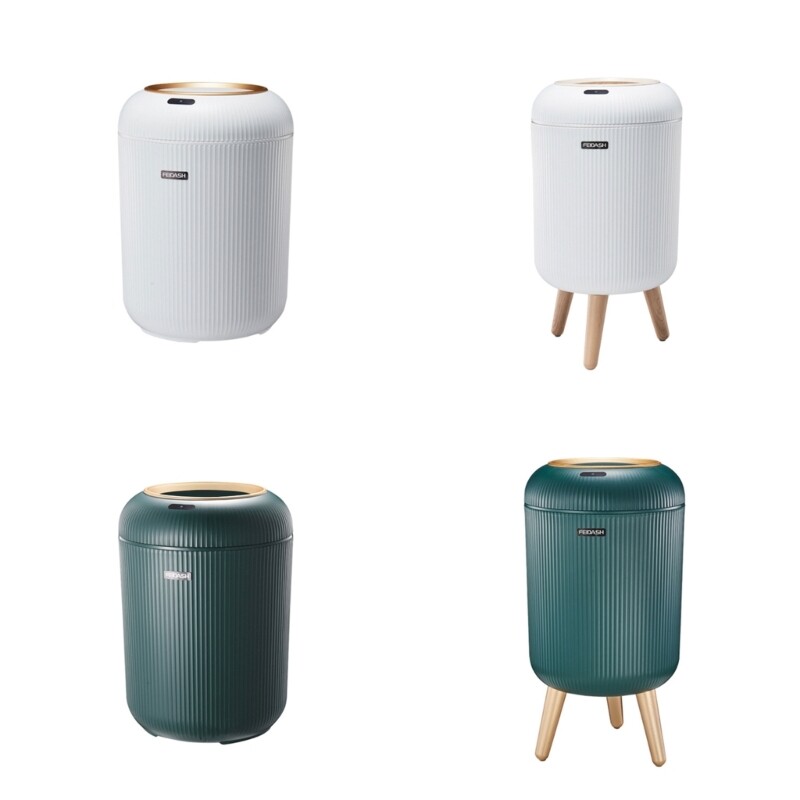 Automatic Sensors Trash Can for Bathroom Kitchen Luxury Smart Trash Bin Decor