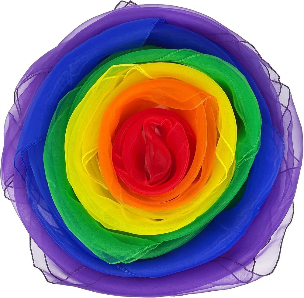 Lolakee 12-Piece Upgraded Dance Play Scarves for Kids Toddlers Babies