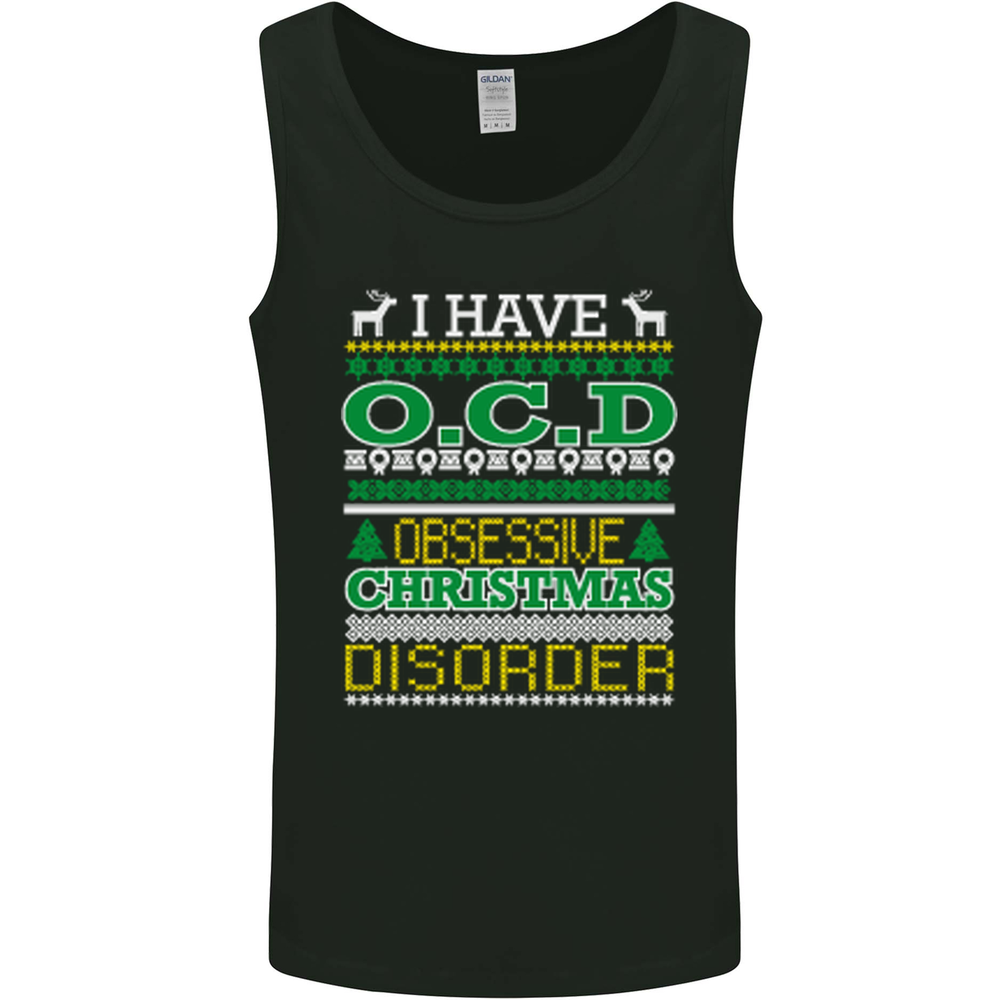 OCD Obsessive Christmas Disorder Funny Mens Vest Tank Top Gift Idea  