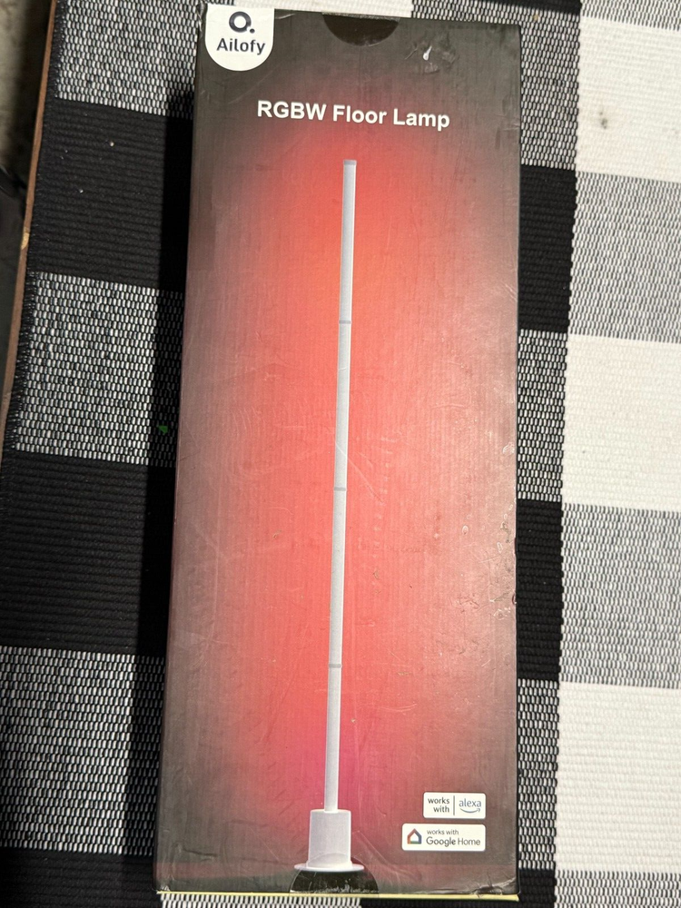 Ailofy LED Smart Floor Lamp, RGBW Corner Lamp Works w/ Google Ast. & Alexa