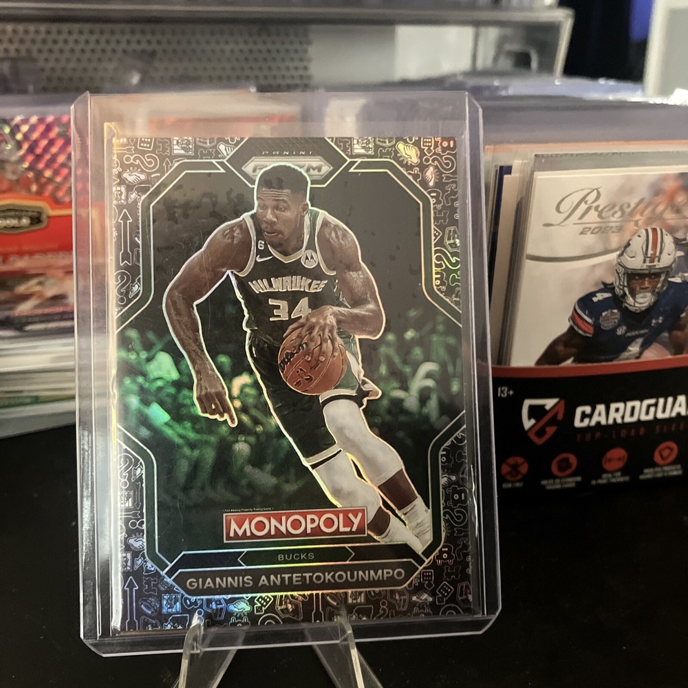 2023 Prizm Monopoly Giannis Antetokounmpo Black Emoji Checkerboard SSP