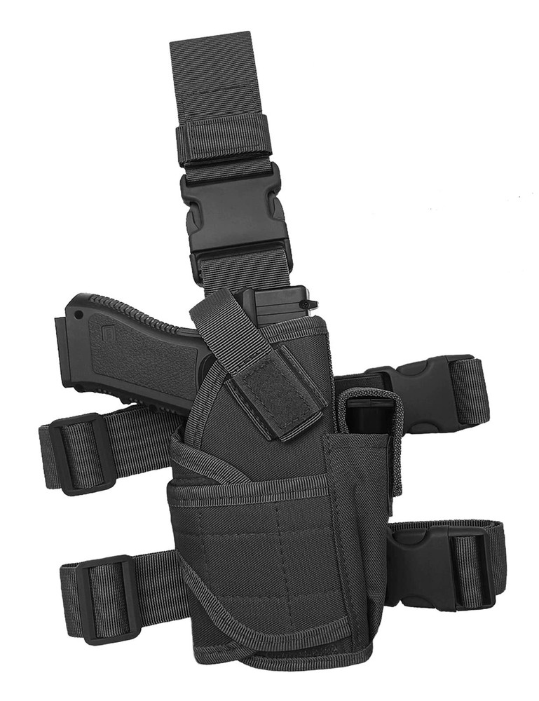 Molle Tactical Pistol Thigh Gun Holster Drop Leg Holster Right Hand Adjustabl...
