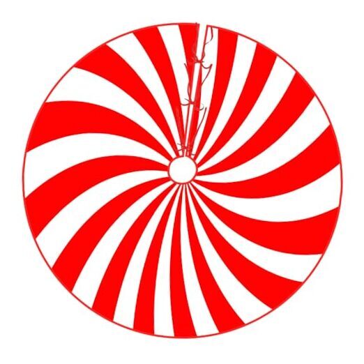 Christmas Tree Skirt Christmas Tree Mat 48 Inch Red and White 48