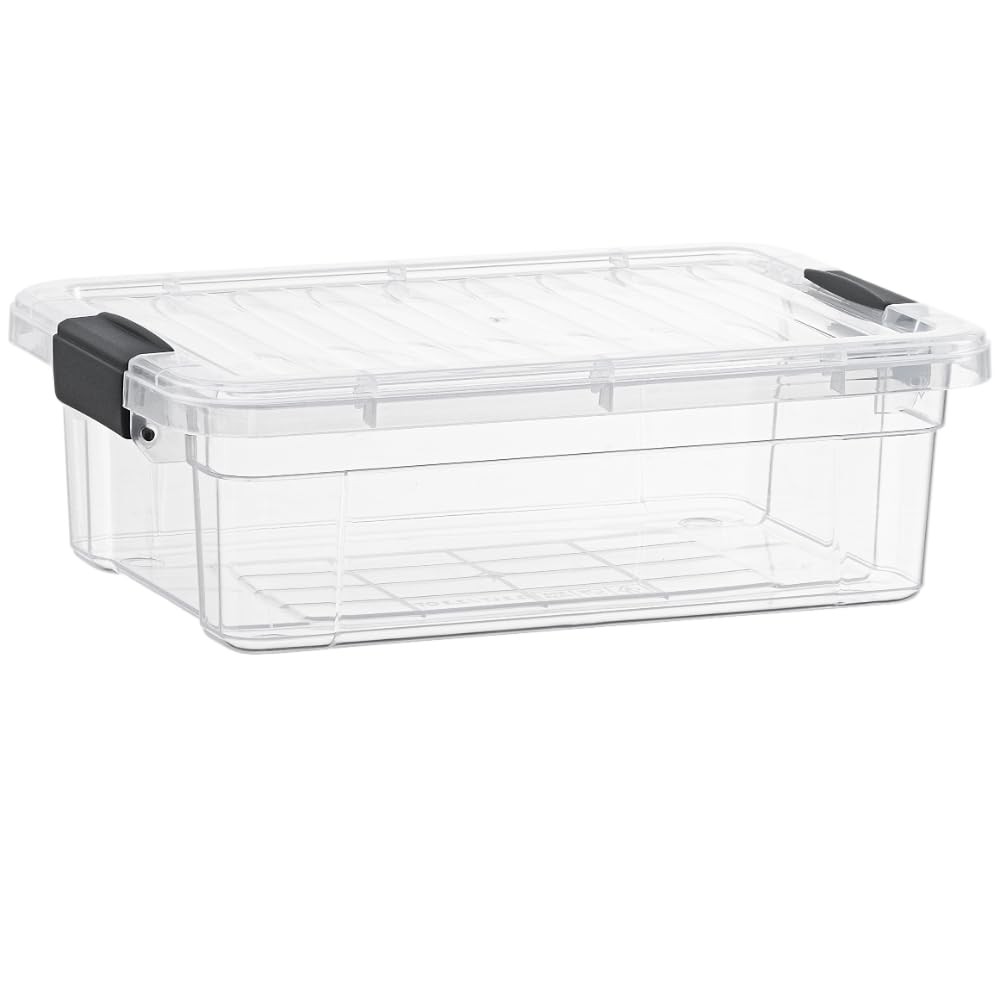 Storage Bins with Lids, Clear Plastic Containers for Organizing, Stackable To...