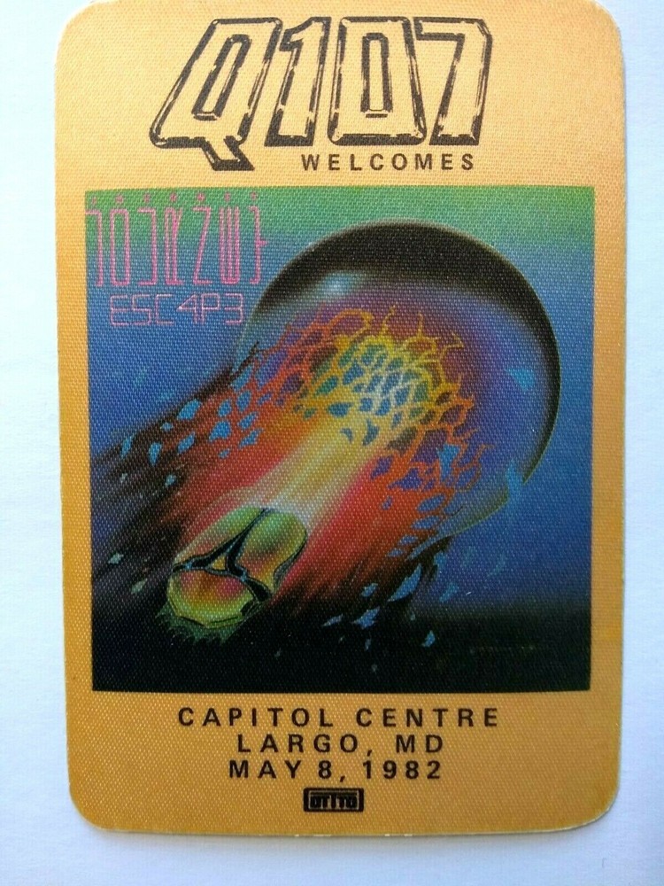 Journey Escape Tour Backstage Pass Original Rock Pop Music 1982 Capitol Largo MD