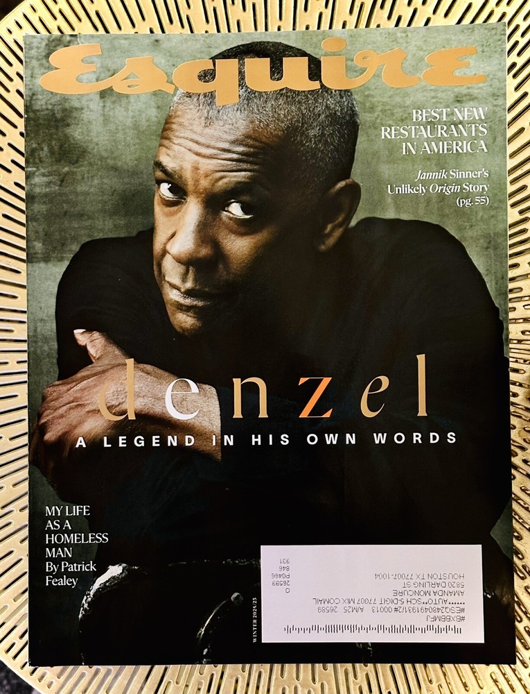 Esquire Magazine Winter ‘24/‘25 • Denzel Washington Cover *NEW*