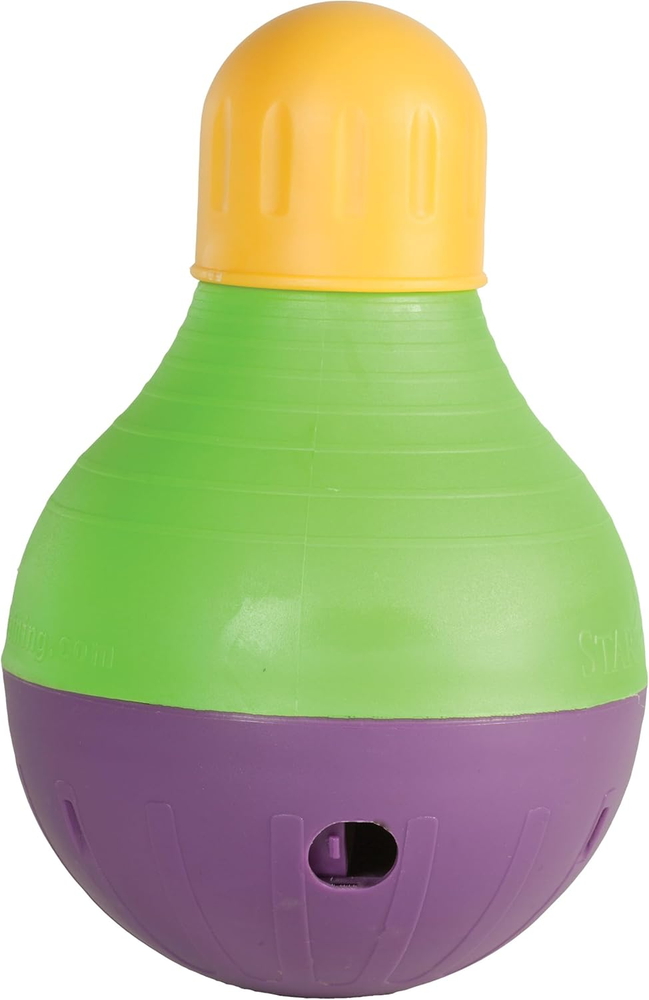Bob-A-Lot Interactive Dog Pet Toy, Large, Yellow/Green/Purple