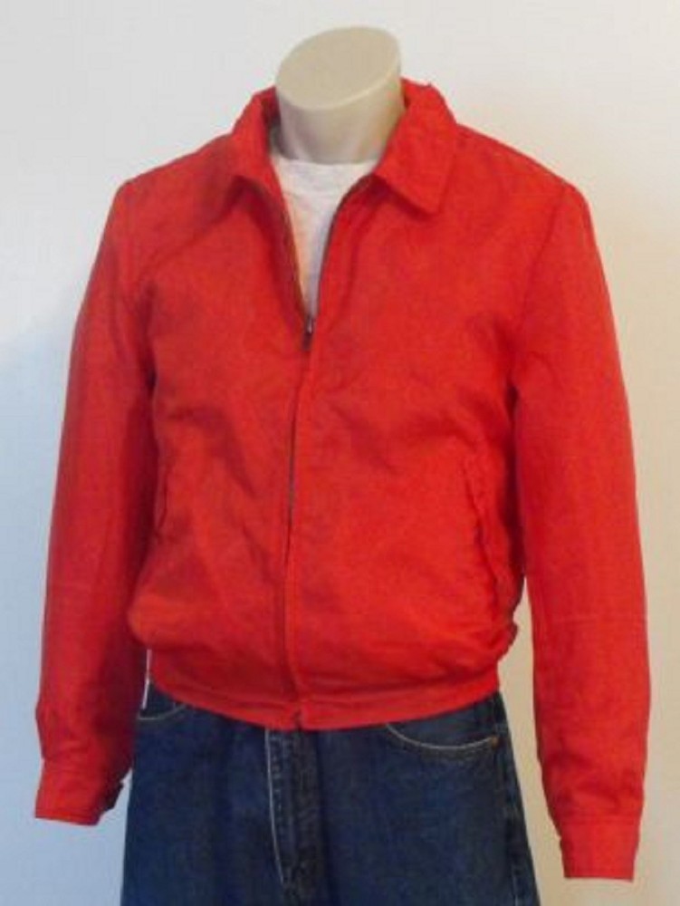 James Dean Red Wind Breaker Fashion Jacket 1955 Movie Rebel Without a Cause