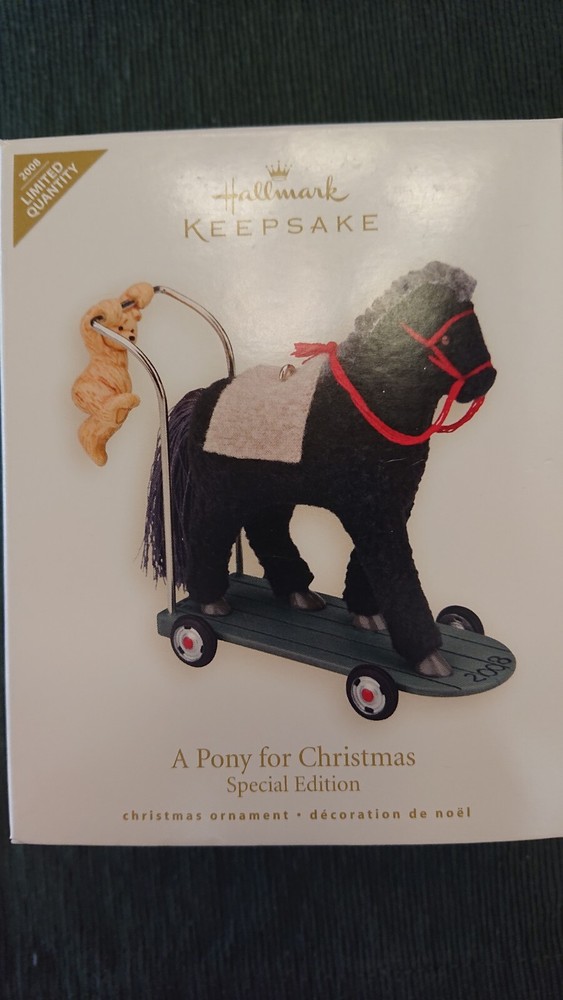 Hallmark 2008 Limited Edition Pony for Christmas Ornament QXE9051
