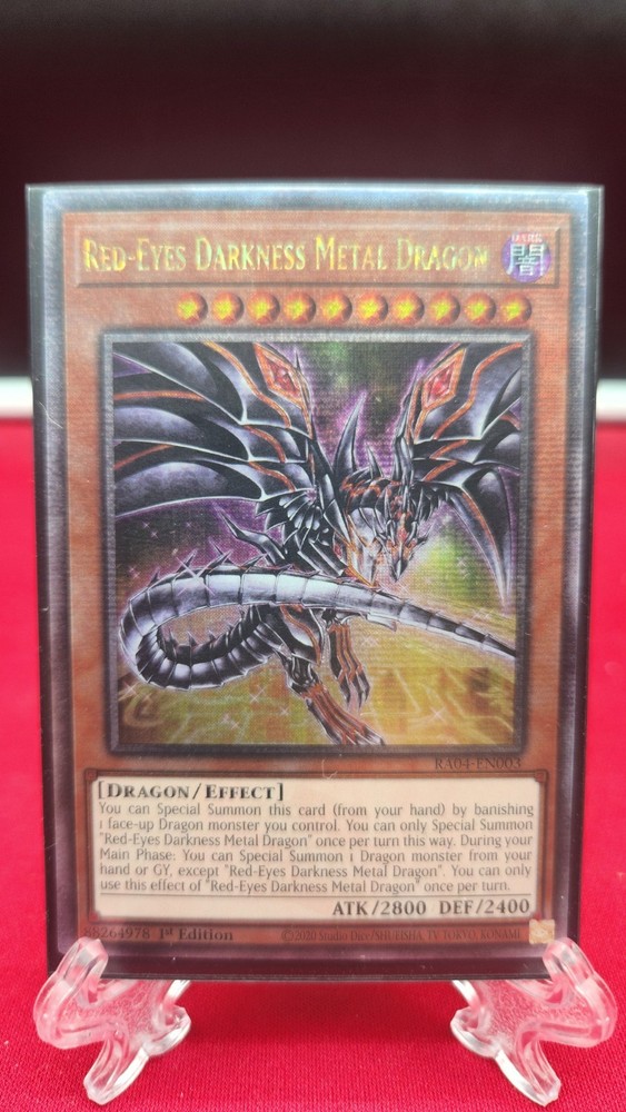 Red Eyes Darkness Metal Dragon Quarter Century Rare Ra04-En003 Ultra Collectible