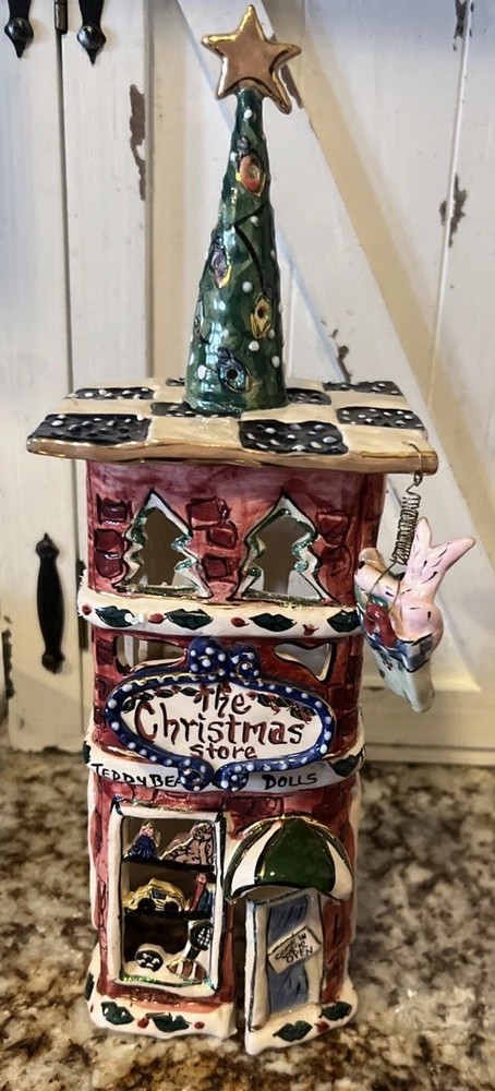 Blue Sky Clayworks Heather Goldminc The Christmas Store Candle House - Excellent