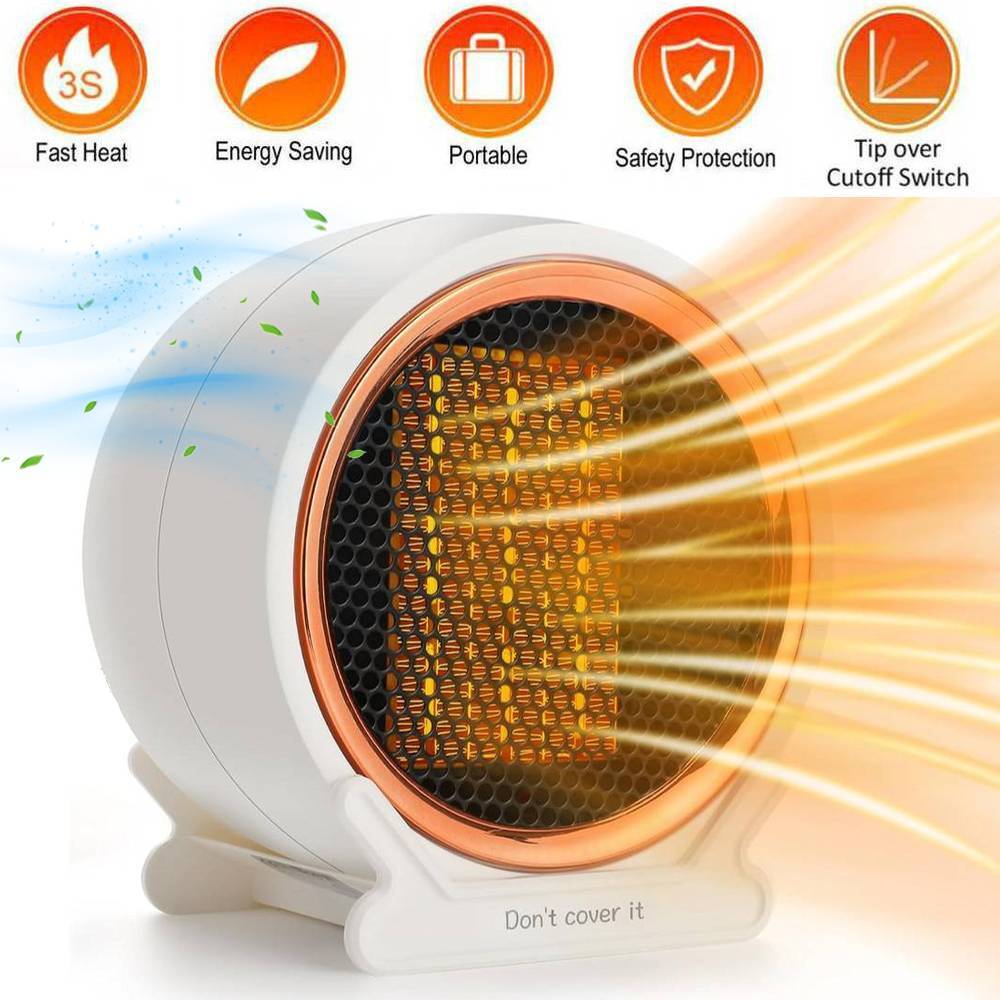 Space Heater Fan Low Energy PTC Ceramic Fast Heating Fan Heater Portable 1200W