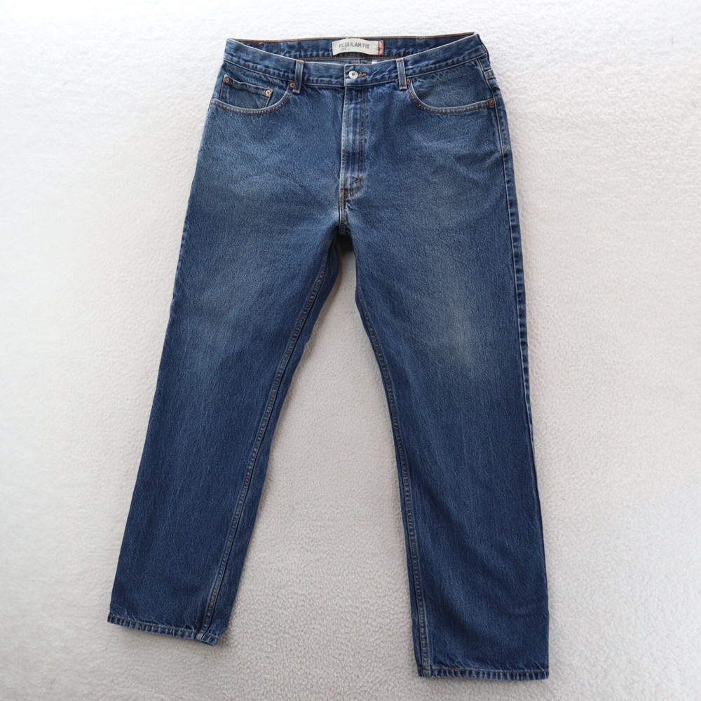 Vintage Levis Jeans Mens 40x32 Blue 505 Regular Straight Denim Y2K Cowboy Grunge
