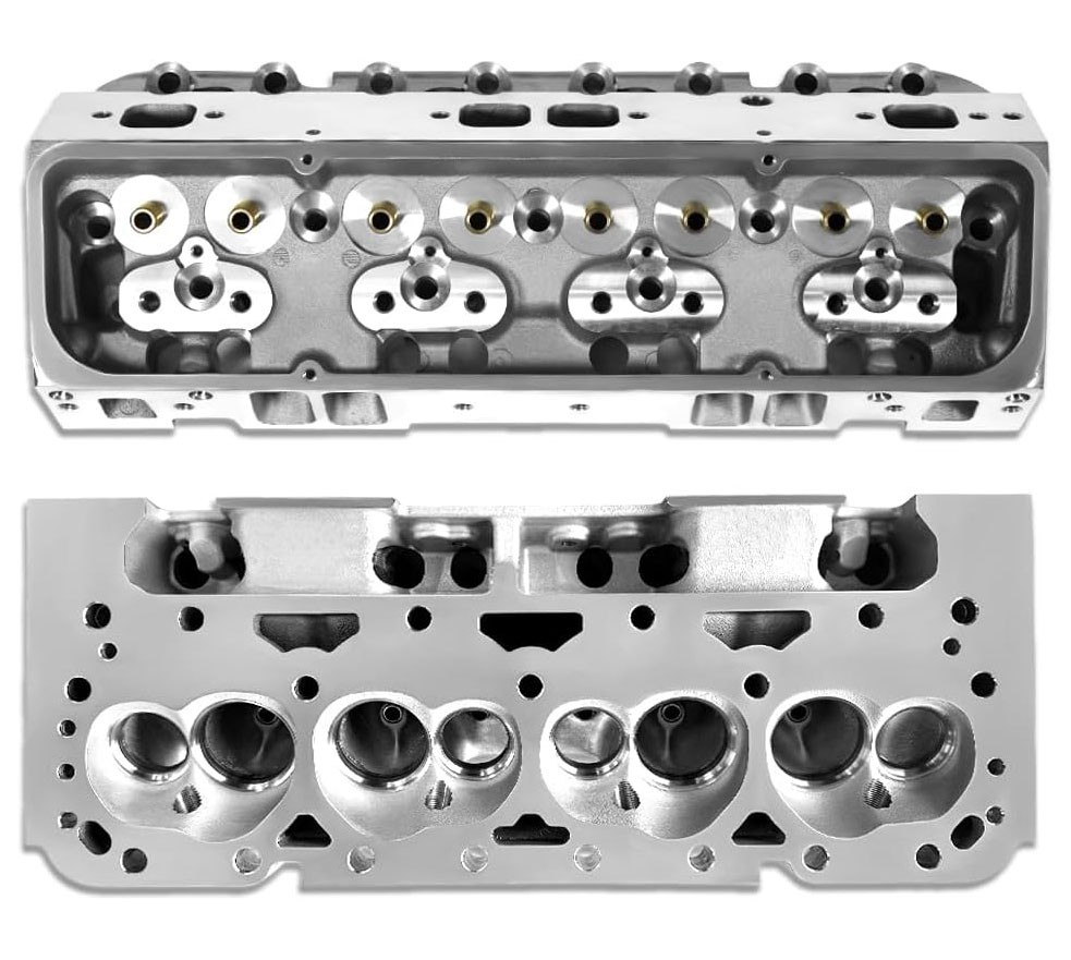 1 Pair For Chevy SBC 283 302 350 400 Bare Cylinder Heads 205cc/64cc Angle Plug