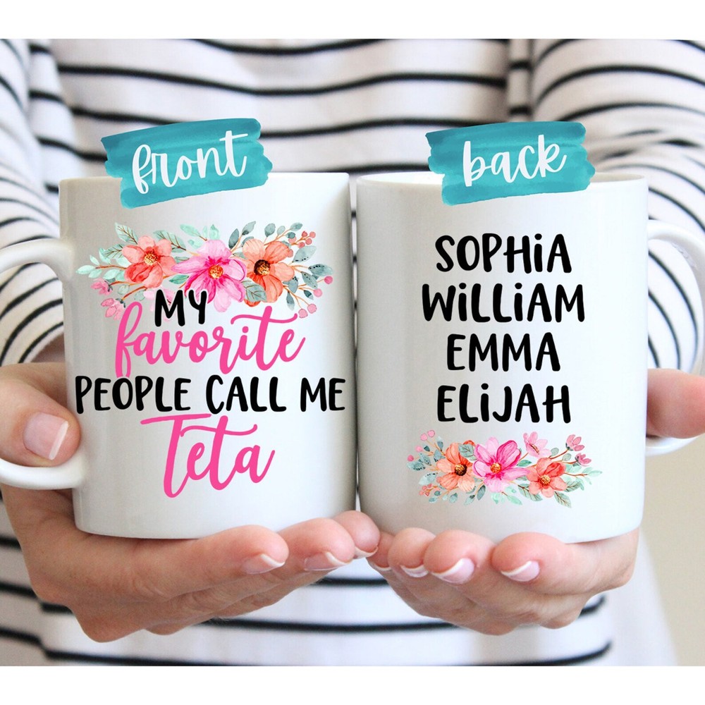 Teta Gift For Teta Mother's Day Gift Teta Coffee Mug Personalized Mug Teta Mug
