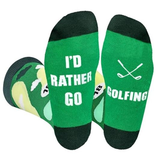 Fathers day Dad Gifts from Daughter Wife Funny Socks for Men Husband Golfing-image