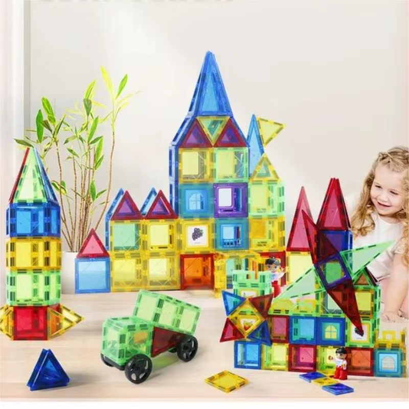 Magnetic Building Blocks Construction Set – Montessori Educational Toy, Magnet B