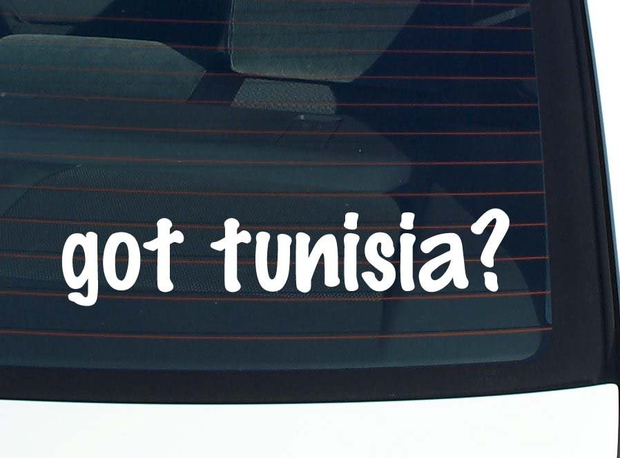 Show off your love for Tunisia with this funny car decal bumper sticker