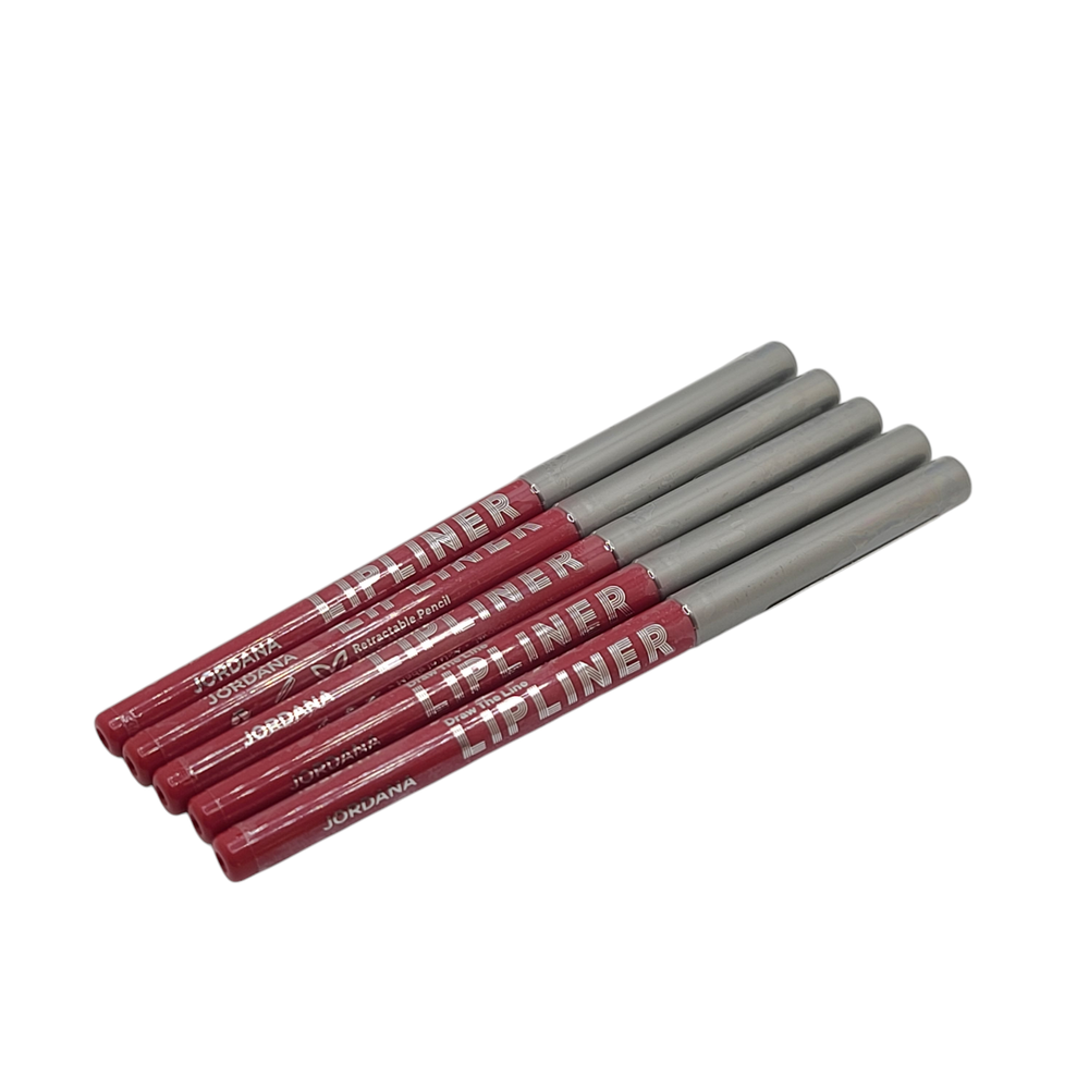 5 Pack Jordana Draw The Line Lip Liner Retractable Pencil 09 Pink Love