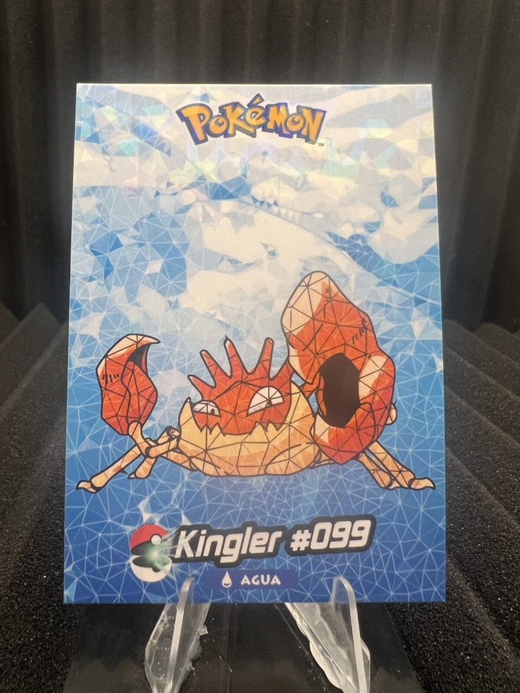 Kingler 99 Cracked Ice Holo Pokemon Card Crystal Collection 2024