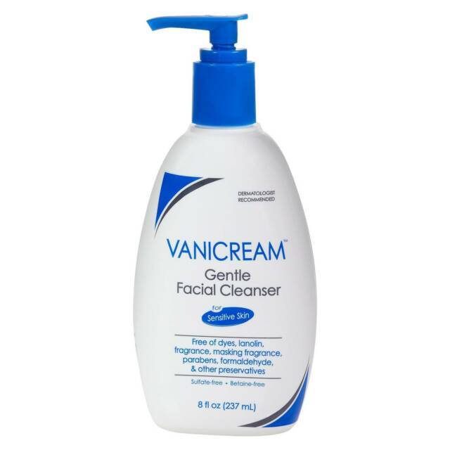 VaniCream Gentle Facial Cleanser, For Sensitive Skin, Fragrance Free, 8 fl oz