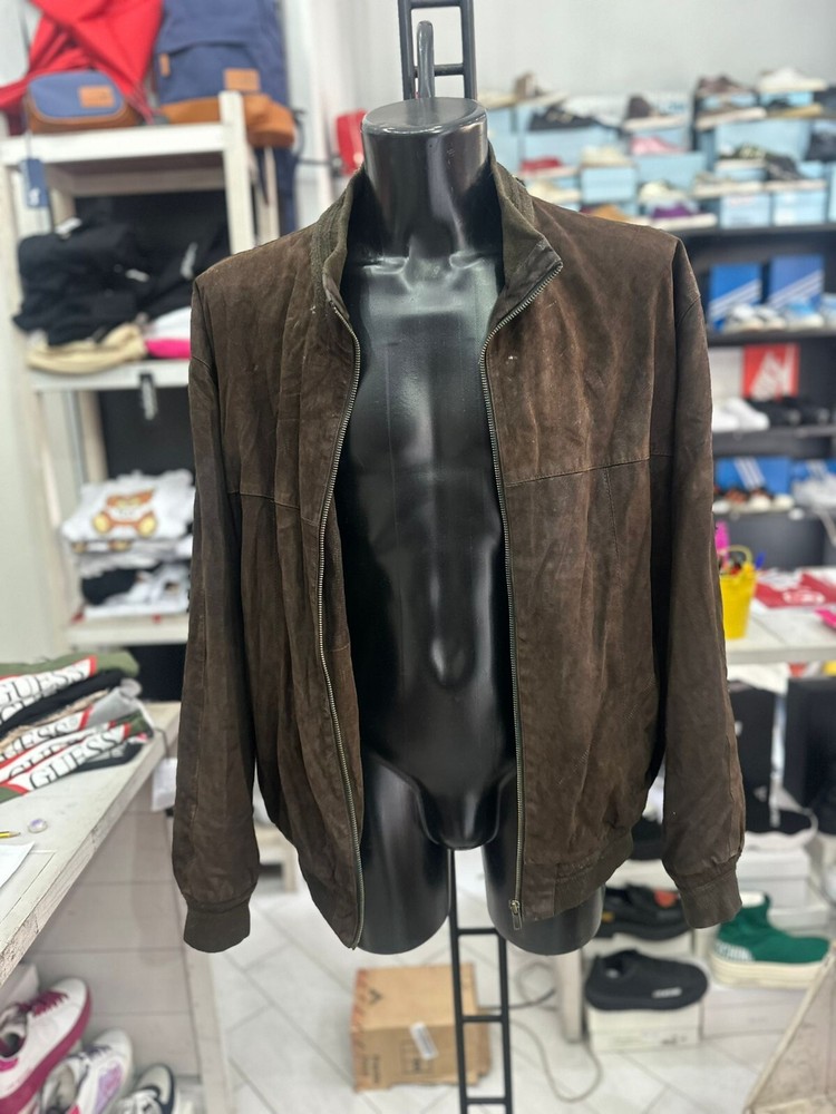 TD Sport Leather Jacket Used Men Size 56 Brown LLV383