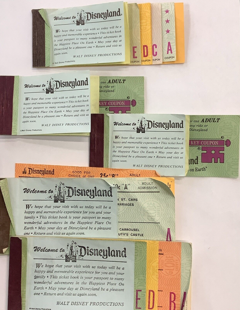 Vintage Disneyland Park Tickets and Coupon Book Collection-image