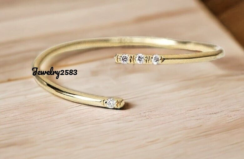 Dainty Solid Metal With Simulated Diamond Adjustable Women's Toe Ring 925 Silver