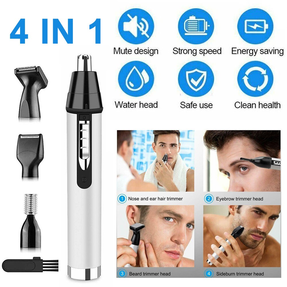 Rechargeable All-in-One Electric Hair Trimmer for Beard Nose Eyebrows