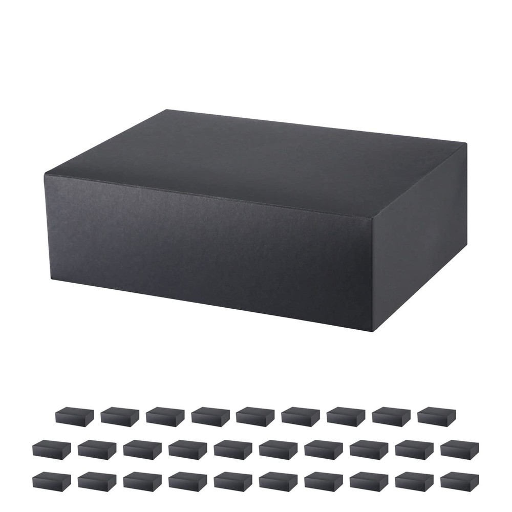 30 Matte Black Gift Boxes 9.5x6.5x3 Inches Bulk Pack for Mothers Day Gifts