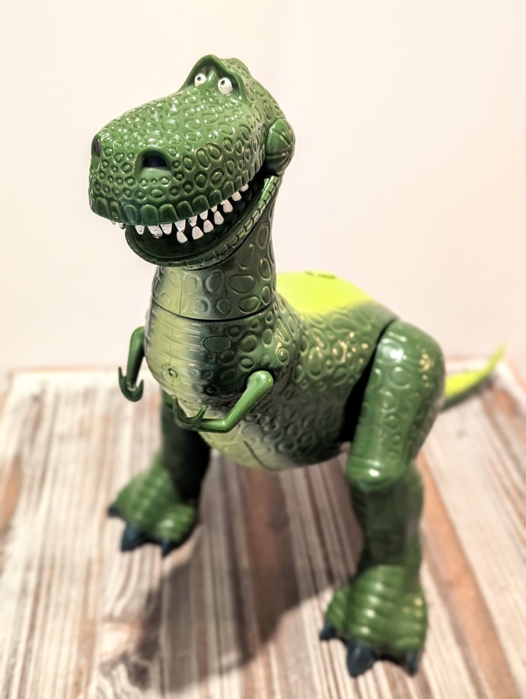 Pixar Disney Store 12 Inch Talking Rex with Removable Tail Toy Story Dino Figure Tested  
