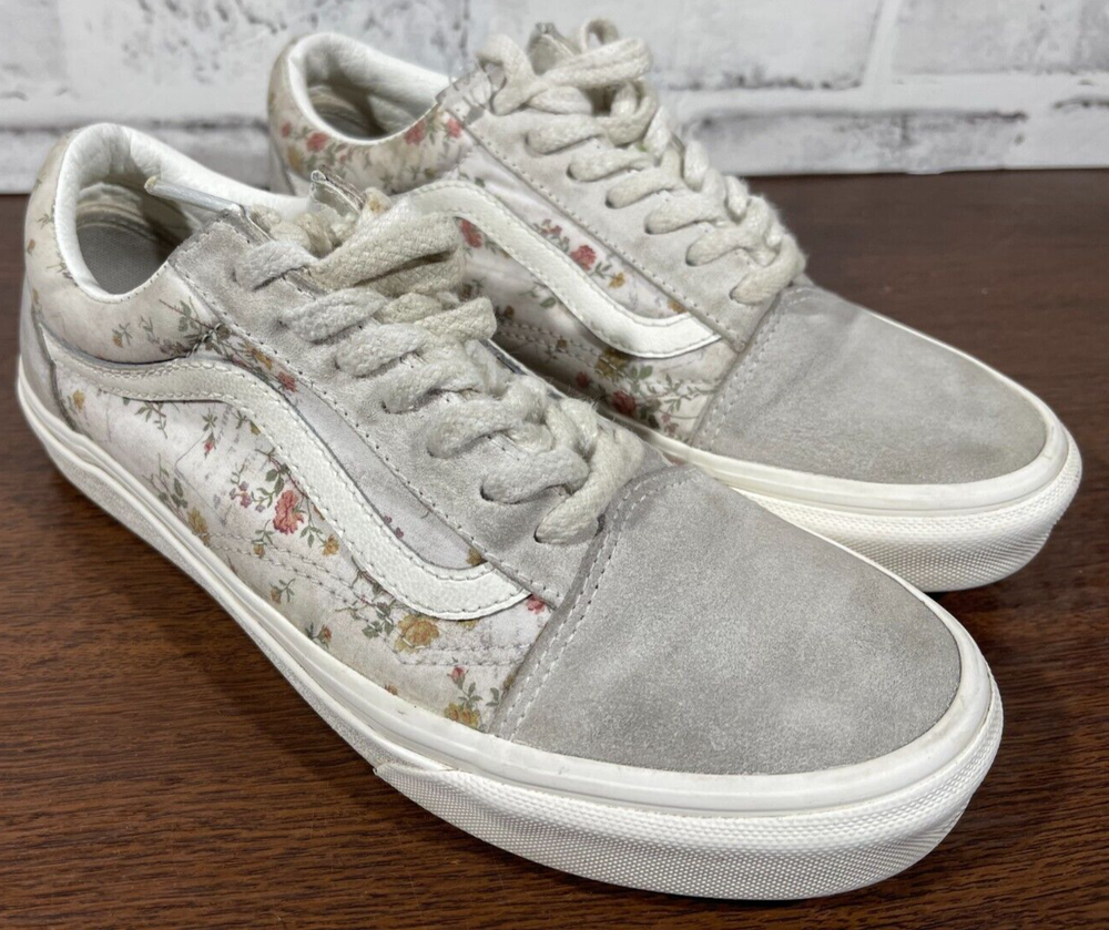 Vans Sneakers - Womens 7.5 Mens 6 - Old School 500714 - Gray & White Floral