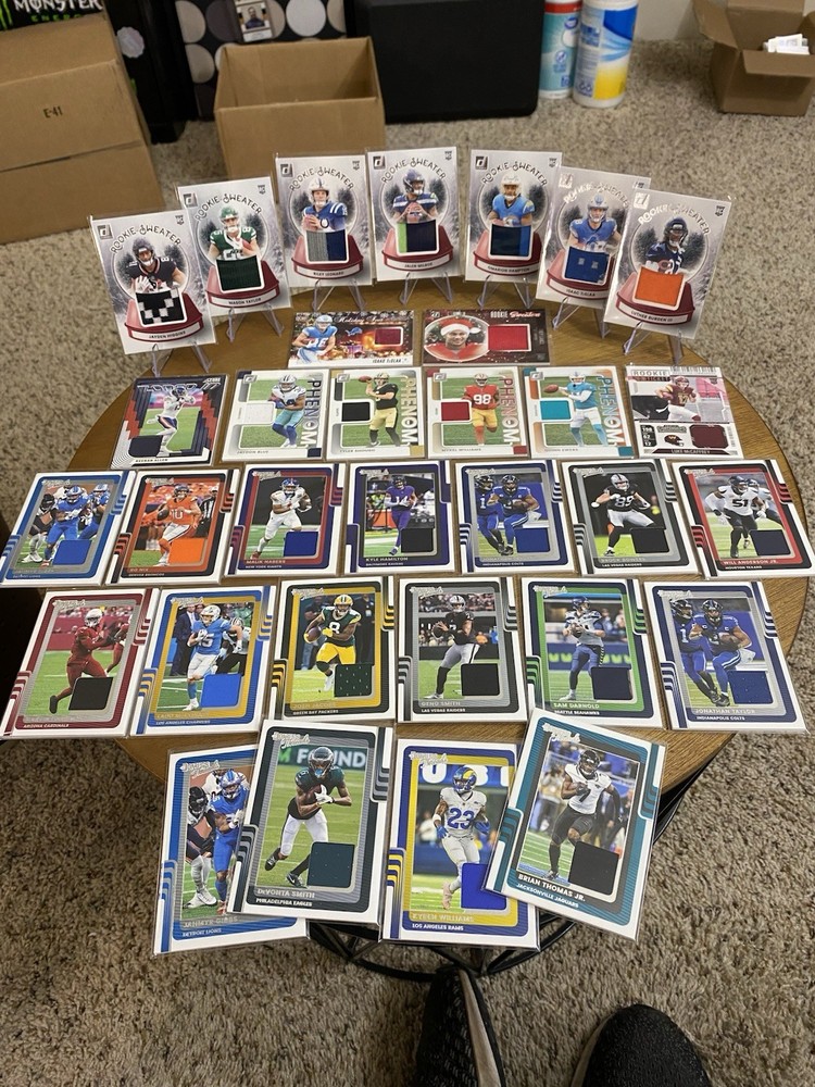 NFL Patch Trading Card Lot - 37 Football Cards With Patch Insert - Rookies & Vet