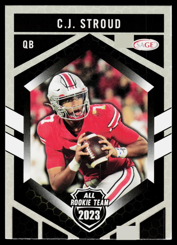 C.J. Stroud 2023 SAGE HIT Ohio State Buckeyes NFL Rookie Card RT-181