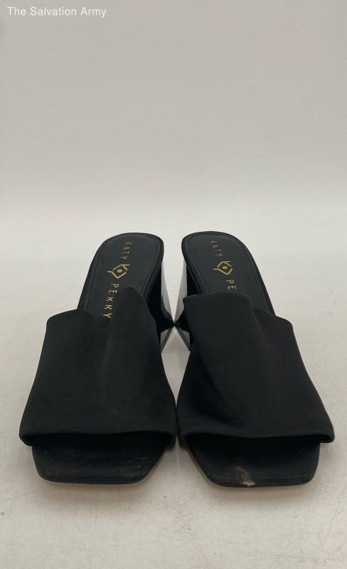 Katy Perry Womens Black Open Toe Betti Slip-On Mule Heels Size 8.5