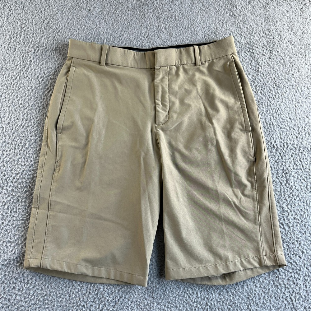 NEW Nike Shorts Mens Medium 30 Beige Chino Golf Dri-Fit Standard Stretch Waist